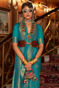 green Kanjivaram Saree