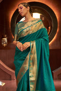 Pine Green Kanjivaram Saree