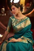 Pine Green Kanjivaram Saree