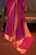 Burgundy Red Kanjivaram Saree