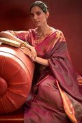 Coral Pink Kanjivaram Saree