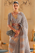 Coin Grey Silk Saree