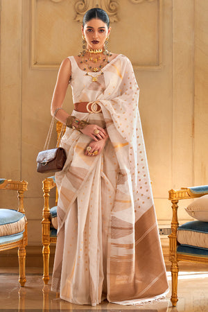 Off White Silk Saree