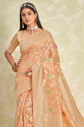 Pastel Beige Cotton Saree