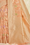 Pastel Beige Cotton Saree