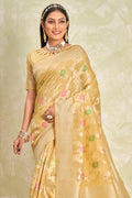 Lemon Yellow Cotton Saree