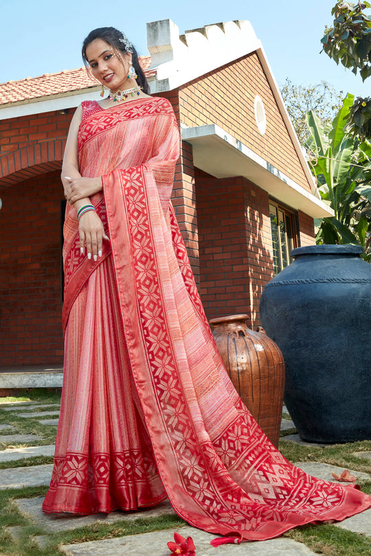 Taffy Pink Brasso Saree