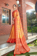 Marigold Yellow Brasso Saree