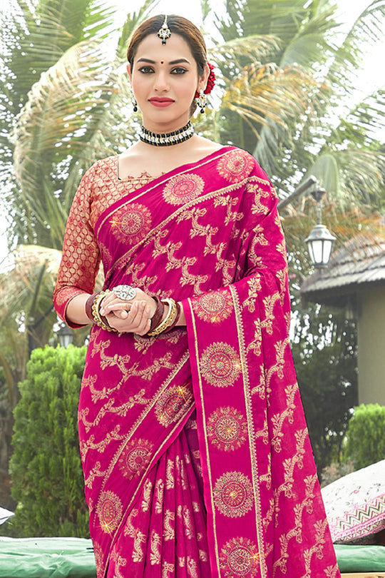 Special Pink Organza Saree