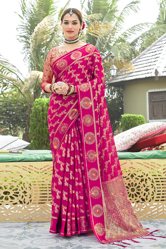 Special Pink Organza Saree