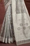 Coin Grey Cotton Saree