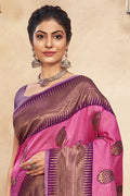 Hot Pink Cotton saree