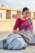 Multicolor Mulmul Cotton Saree