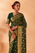 Dark Green Georgette Saree