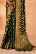 Dark Green Georgette Saree