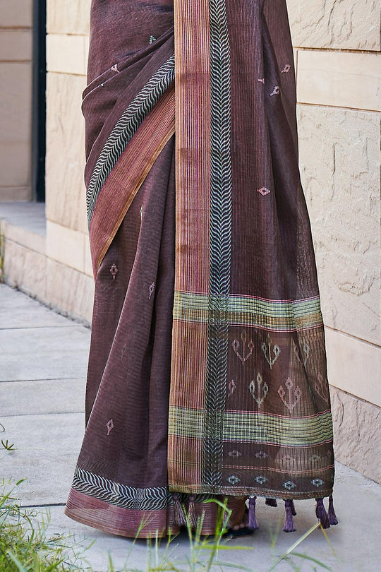 Grape Purple Digital Print Saree