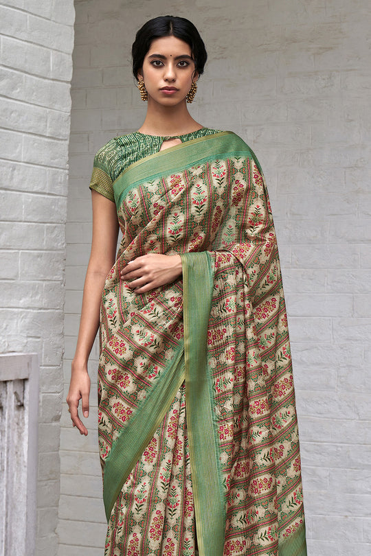 Multicolor Digital Print Saree