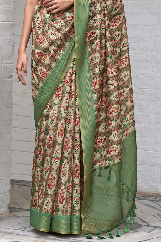 Multicolor Digital Print Saree
