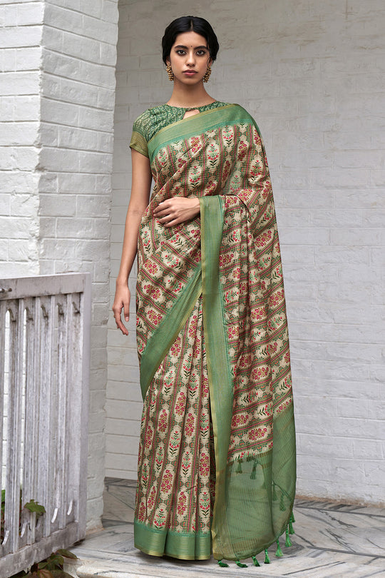 Multicolor Digital Print Saree