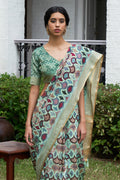 Multicolor Digital Print Saree