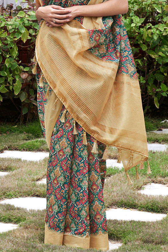 Multicolor Digital Print Saree