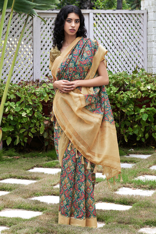 Multicolor Digital Print Saree
