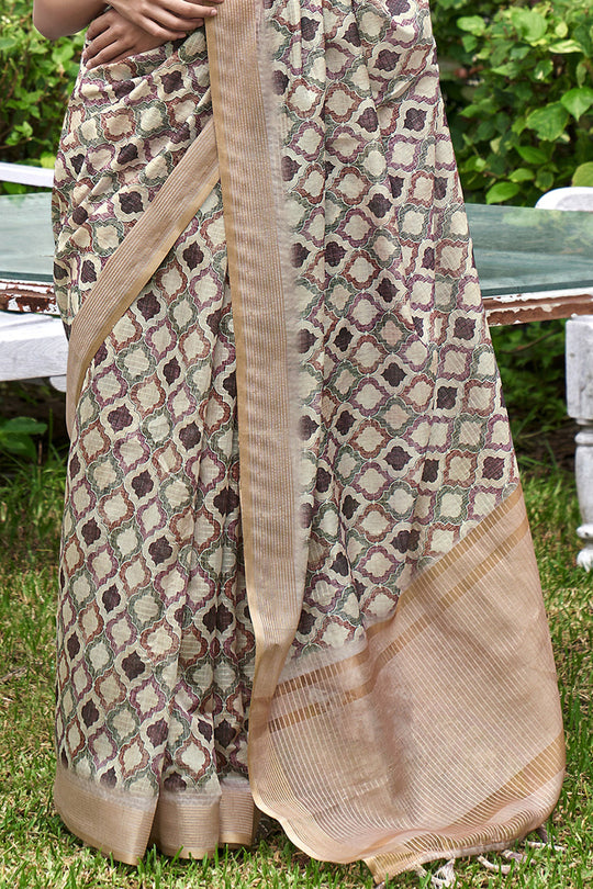 Multicolor Digital Print Saree