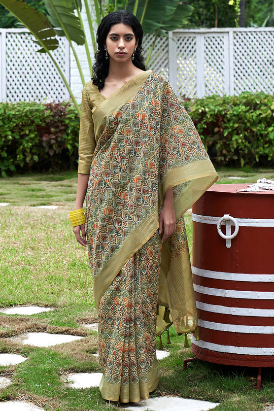 Multicolor Digital Print Saree