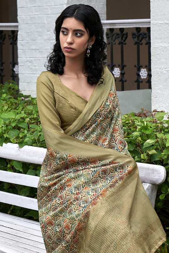 Multicolor Digital Print Saree