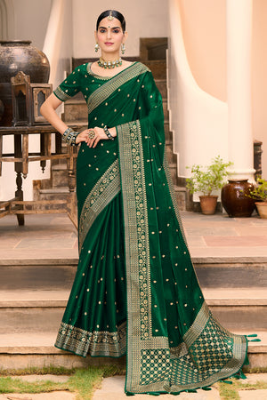 British Racing Green South Silk Sarees