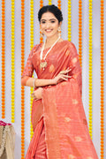 Thulian Pink Organza Saree