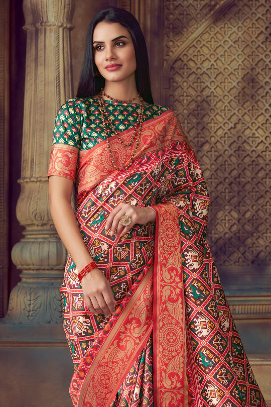 Walnut Brown Patola Saree