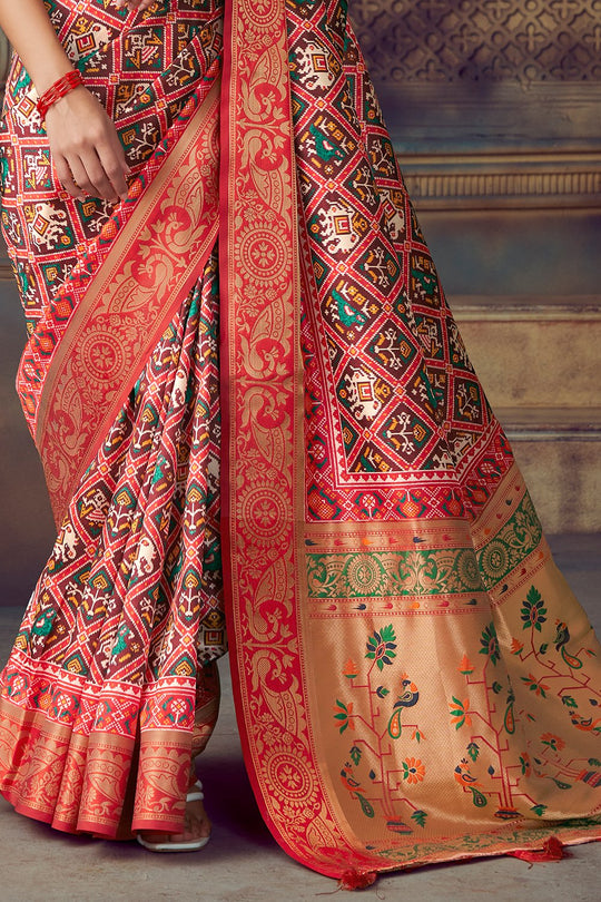 Walnut Brown Patola Saree