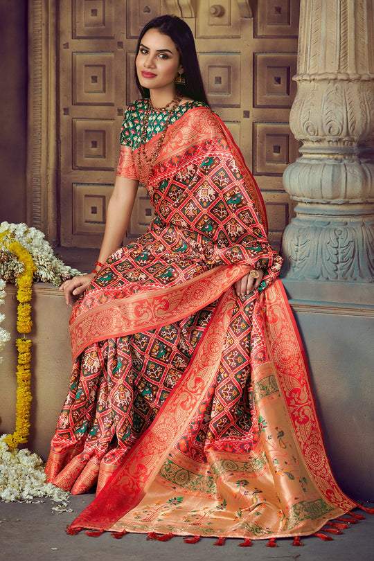 Walnut Brown Patola Saree