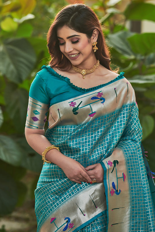 blue saree