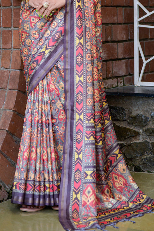 Coffee Brown Cotton Saree