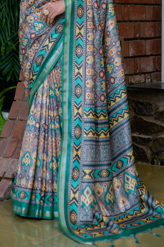 Emerald Green Cotton Saree