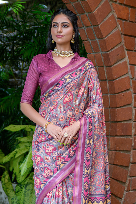 Magenta Wine Cotton Saree