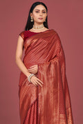 Persian Red Kanjivaram Saree