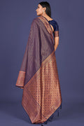Navy Blue Kanjivaram Saree