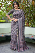Coffee Brown Cotton Saree