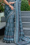 Emerald Green Cotton Saree