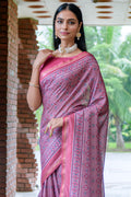 Grape Wine Cotton Saree