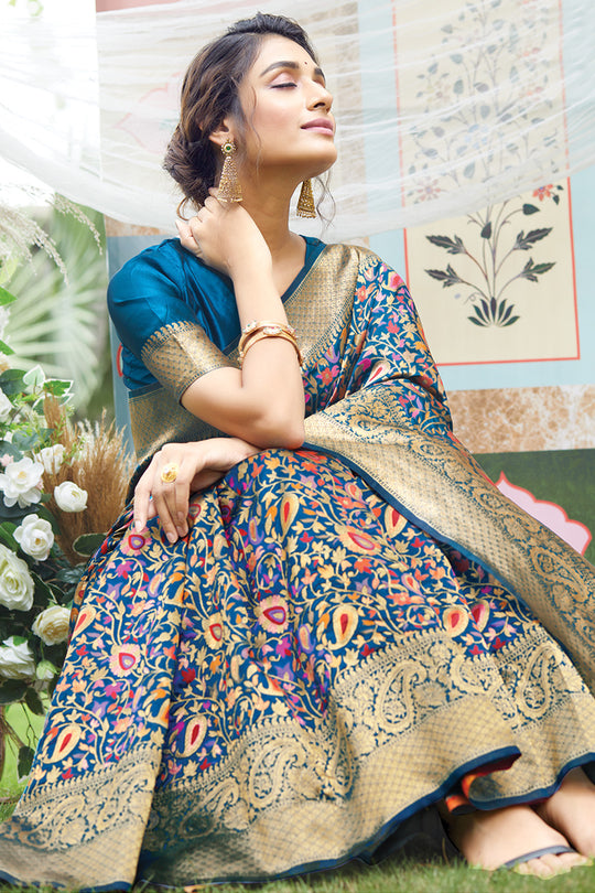 Fancy Pashmina Silk saree