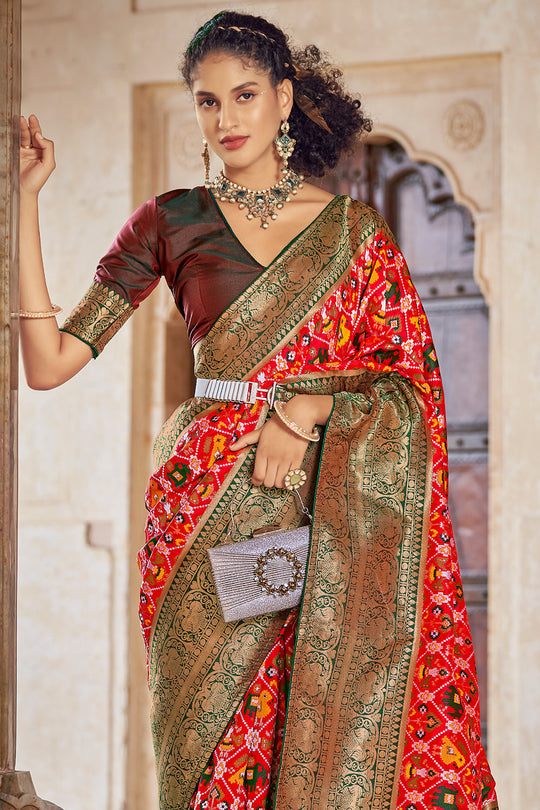 Multicolor Patola Silk Saree