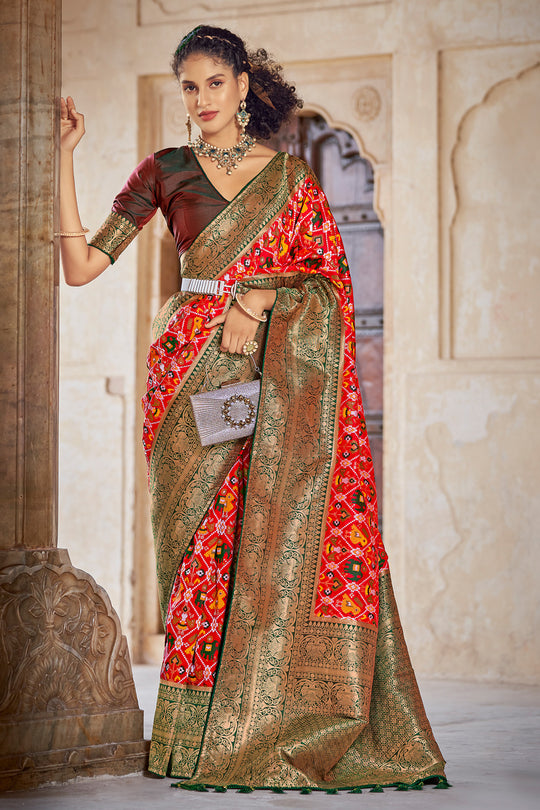 Multicolor Patola Silk Saree