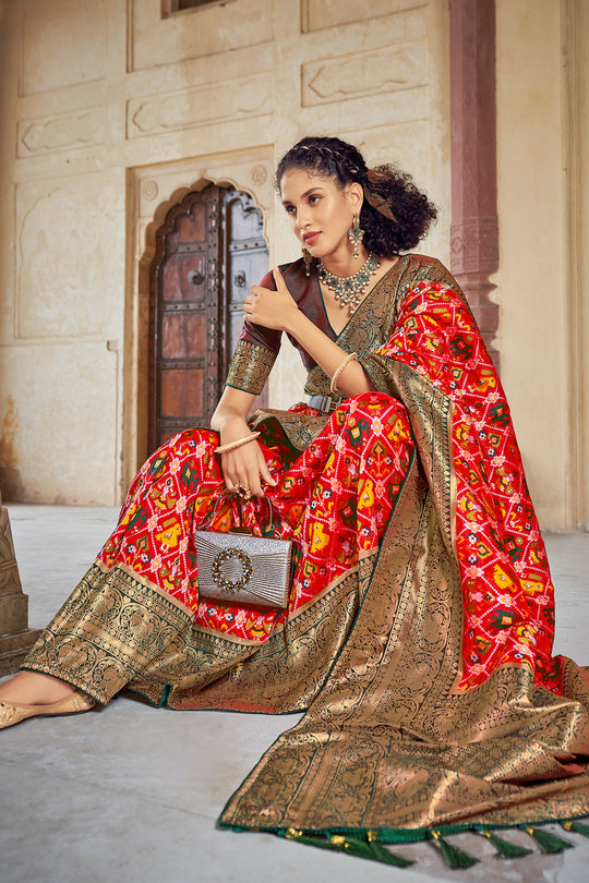 Multicolor Patola Silk Saree