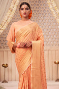 Pear Orange Georgette Saree