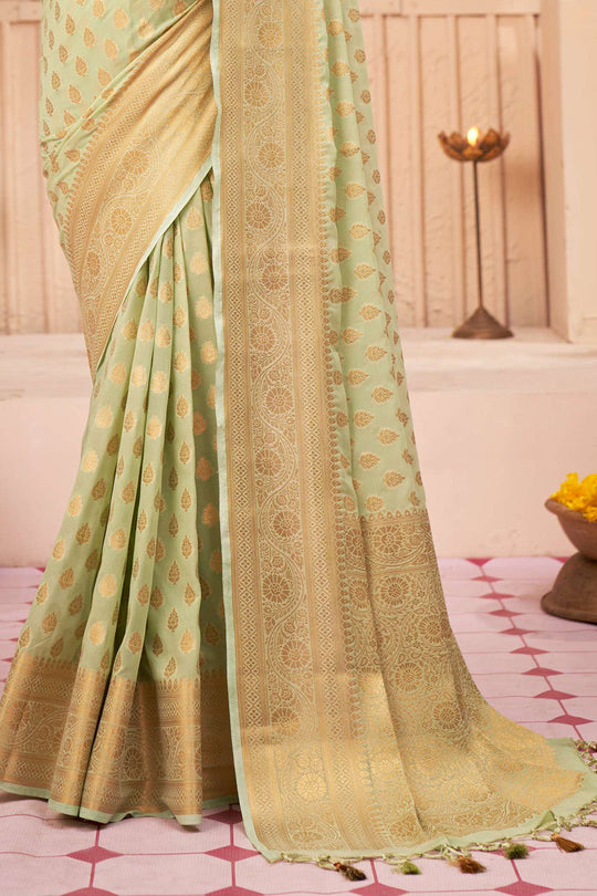 Light Green Georgette Saree