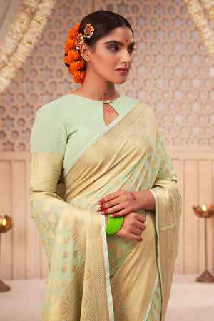 Light Green Georgette Saree